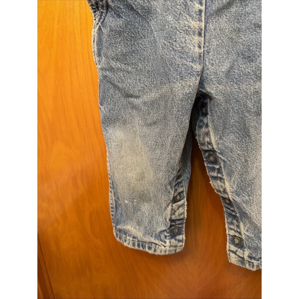 Vintage OshKosh B'gosh Denim Overalls Vestbak Toddler 2T Snap Crotch 90s